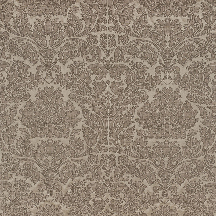 Belice Damasco Pewter 71481 by Schumacher Designer Fabric DAMASCO LINEN 60% WOOL 24% ITALY </p><p>Repeat: Horizontal: 27 1/4" (69CM) and Vertical: 28" (71CM) 54.75 - Swanky Fabrics -