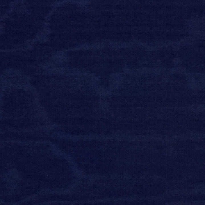 Luna Moire Marine 71674 by Schumacher Designer Fabric CARAVANNE COTTON 100% INDIA </p><p>Repeat: Horizontal: and Vertical: 54 - Swanky Fabrics -