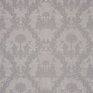 Chinoiserie Royale Platinum 71831 by Schumacher Designer Fabric