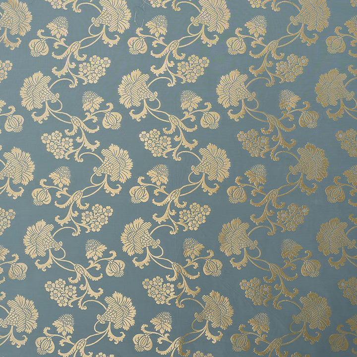 Margaux Ciel Shimmer 71842 by Schumacher Designer Fabric Schumacher-Classics 42% Cotton, 38% Lurex, 20% Silk - Horizontal: 32 and Vertical: VERT 49 51 - Swanky Fabrics -
