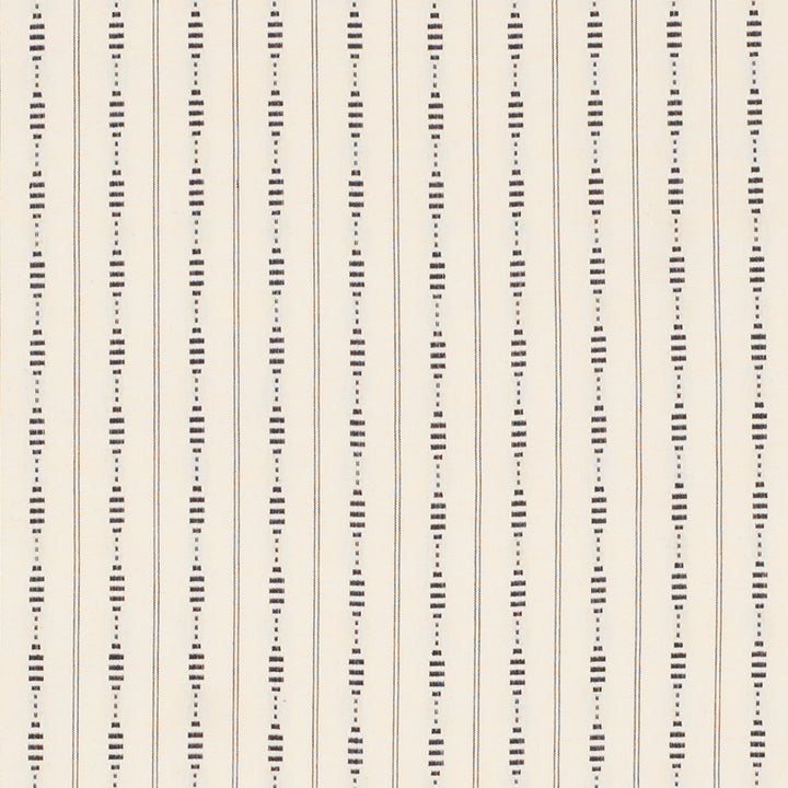 Rania Stripe Black 71900 by Schumacher Designer Fabric Caravanne 100% Cotton - Horizontal: 1.5 and Vertical: 1.5 54 - Swanky Fabrics -