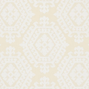 Omar Embroidery Ivory 71940 by Schumacher Designer Fabric