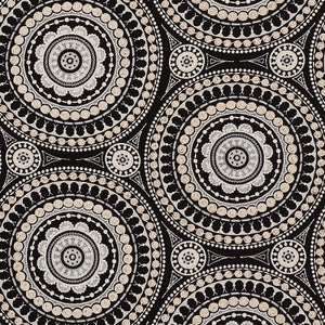 Idris Embroidery Black & Ivory 71953 by Schumacher Designer Fabric