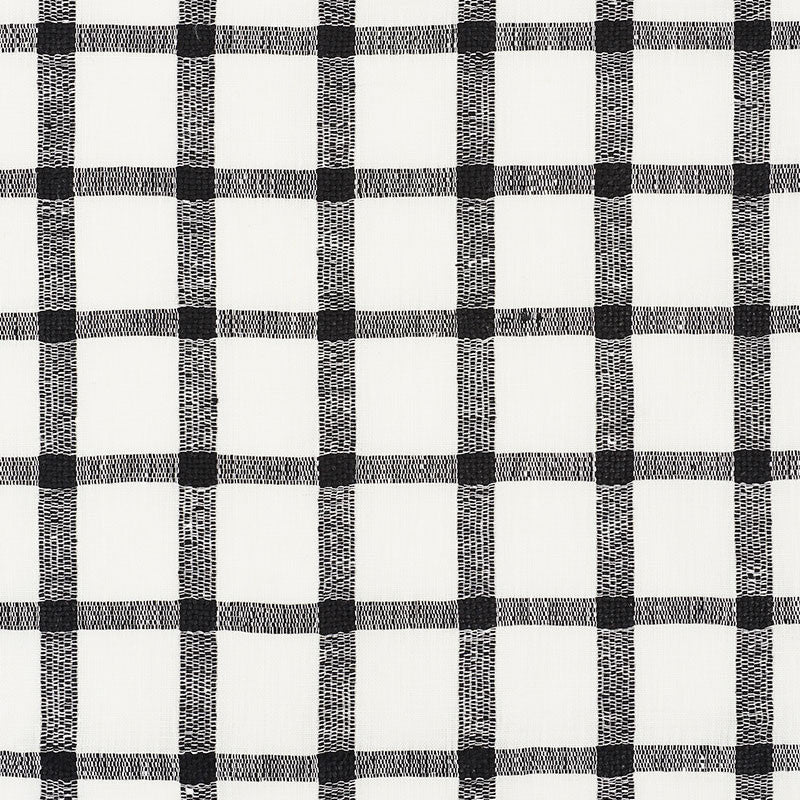 Pauline Check Casement Blackwork 72070 by Schumacher Fabric Schumacher Fabric Pauline Check Casement Blackwork 72070Fabric LINEN 100% INDIA </p><p>Repeat: H: HORZ. 2" (5CM) , V: VERT. 2" (5CM) 53 - Fabric Carolina -