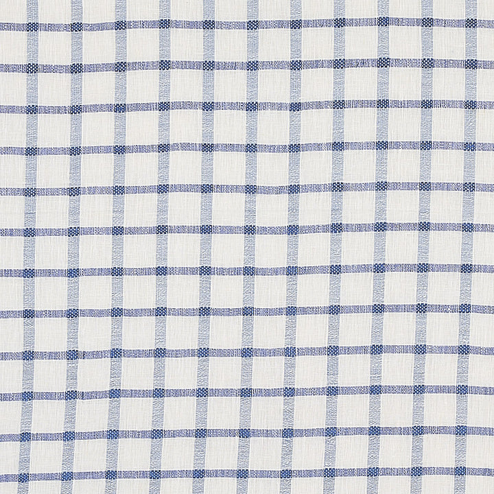 Pauline Check Casement Blue 72075 by Schumacher Designer Fabric RHAPSODY IN BLUE LINEN 100% INDIA </p><p>Repeat: Horizontal: 2" (5CM" and Vertical: 2" (5CM) 54 - Swanky Fabrics -
