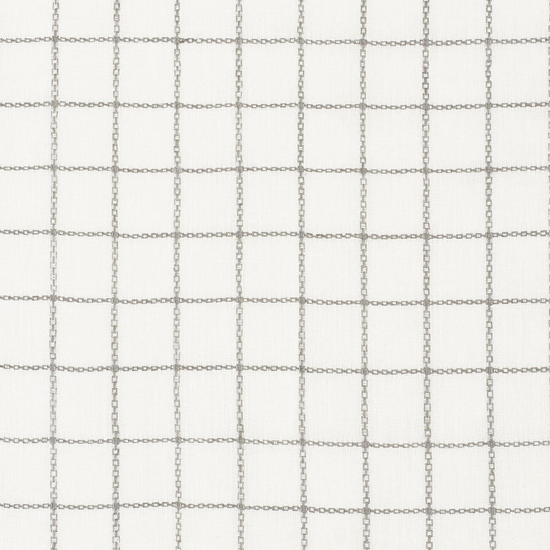 Agnes Sheer Grisaille 72081 by Schumacher Designer Fabric VOGUE LIVING LINEN 100% INDIA </p><p>Repeat: Horizontal: 1 1/4" (3CM) and Vertical: 1 1/4" (3CM) 55 - Swanky Fabrics -