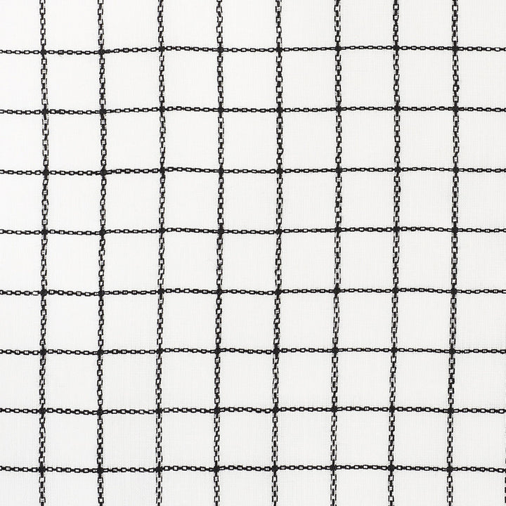 Agnes Sheer Blackwork 72082 by Schumacher Designer Fabric Vogue-Living 100% Linen - Horizontal: 1.25 and Vertical: 1.25 55 - Swanky Fabrics -