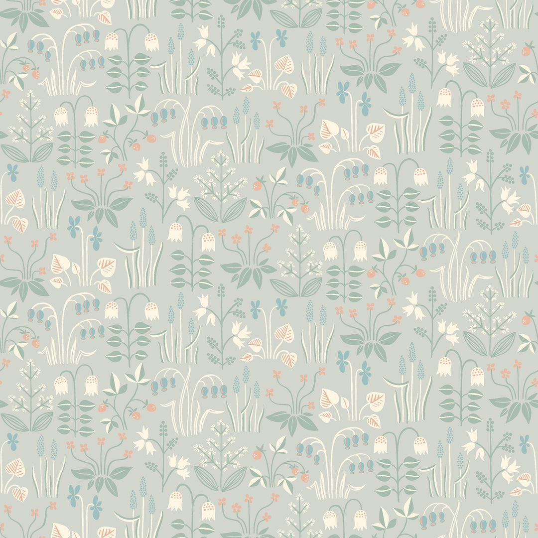 Strawberry Field Dove 7216 by Schumacher Designer Wallcovering