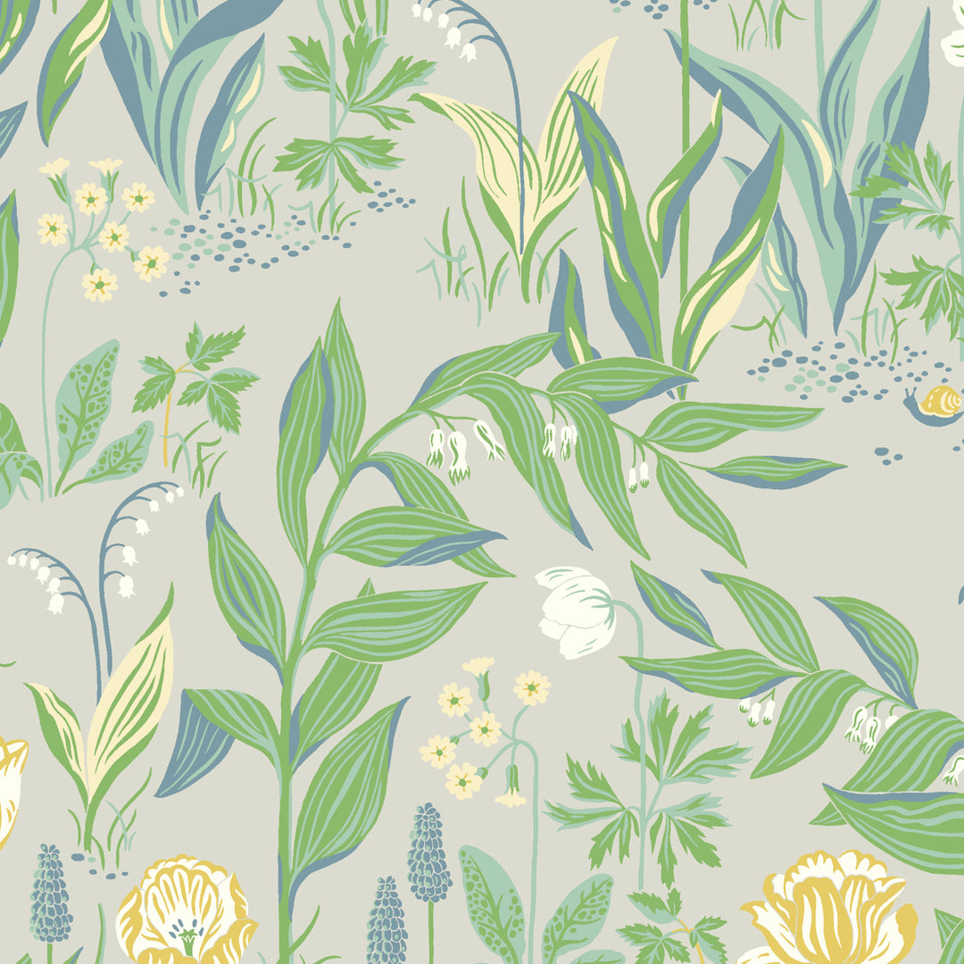 Spring Garden Leaf Multi 7220 by Schumacher Designer Wallcovering
