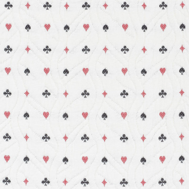 Le Joueur Rouge Et Noir 72270 by Schumacher Designer Fabric FRENCH REVOLUTION See Sample ITALY MEDIUM DUTY </p><p>Repeat: Horizontal: 1 3/4" (4CM) and Vertical: 2" (5CM) 54" (137 CM) - Swanky Fabrics -