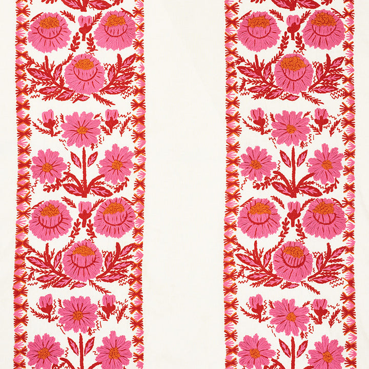 Marguerite Embroidery Blossom 72331 by Schumacher Designer Fabric Once-Upon-A-Time 60% Wool, 40% Linen - Horizontal: 25 and Vertical: 22 54 - Swanky Fabrics -