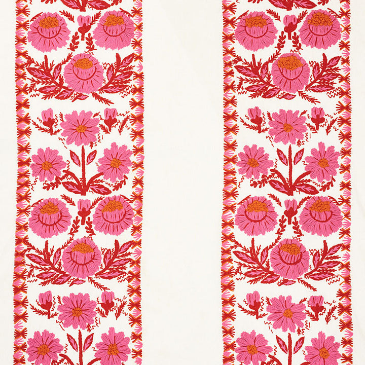 Marguerite Embroidery Blossom 72331 by Schumacher Fabric Schumacher Fabric Marguerite Embroidery Blossom 72331Fabric WOOL 60% INDIA </p><p>Repeat: H: HORZ. 25" (64CM) , V: VERT. 22" (56CM) 54 - Fabric Carolina -