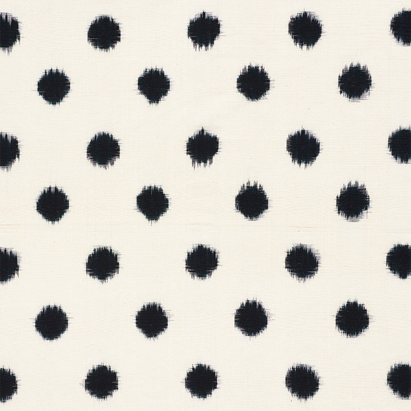 Sakuru Ikat Black 72342 by Schumacher Designer Fabric Mingei 100% Cotton - Horizontal: 5.125 and Vertical: 6 45 - Swanky Fabrics -