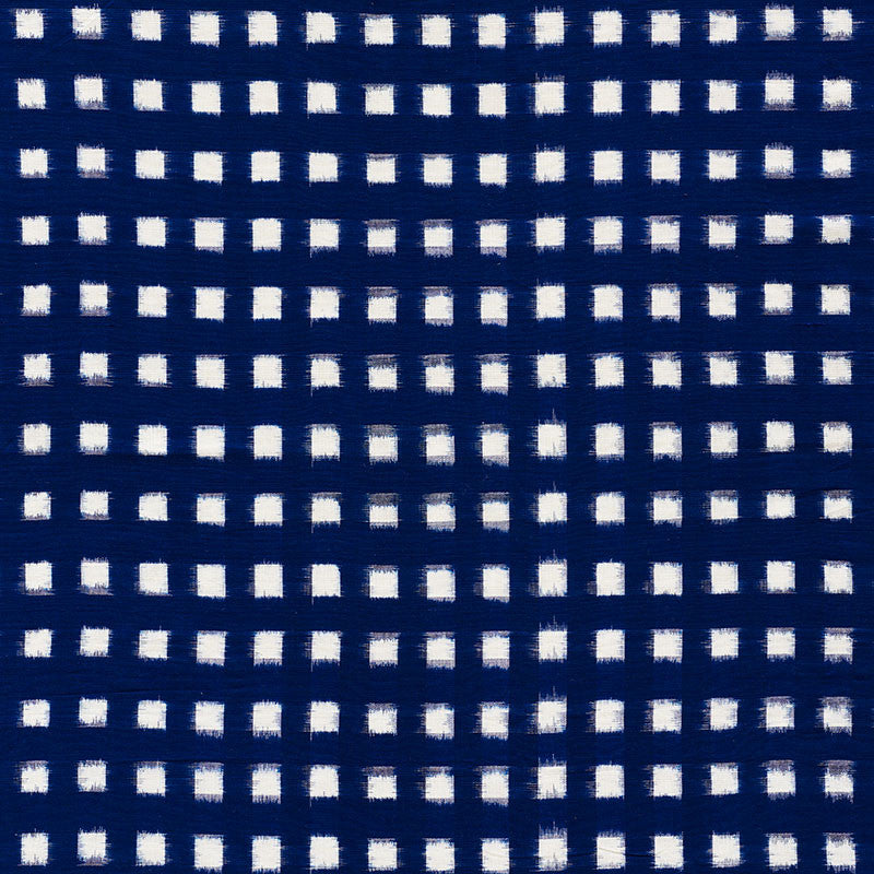 Heiho Ikat Indigo 72350 by Schumacher Designer Fabric MINGEI COTTON 100% INDIA </p><p>Repeat: Horizontal: 1 1/2" (3CM) and Vertical: 1 3/4" (4CM) 43.5 - Swanky Fabrics -