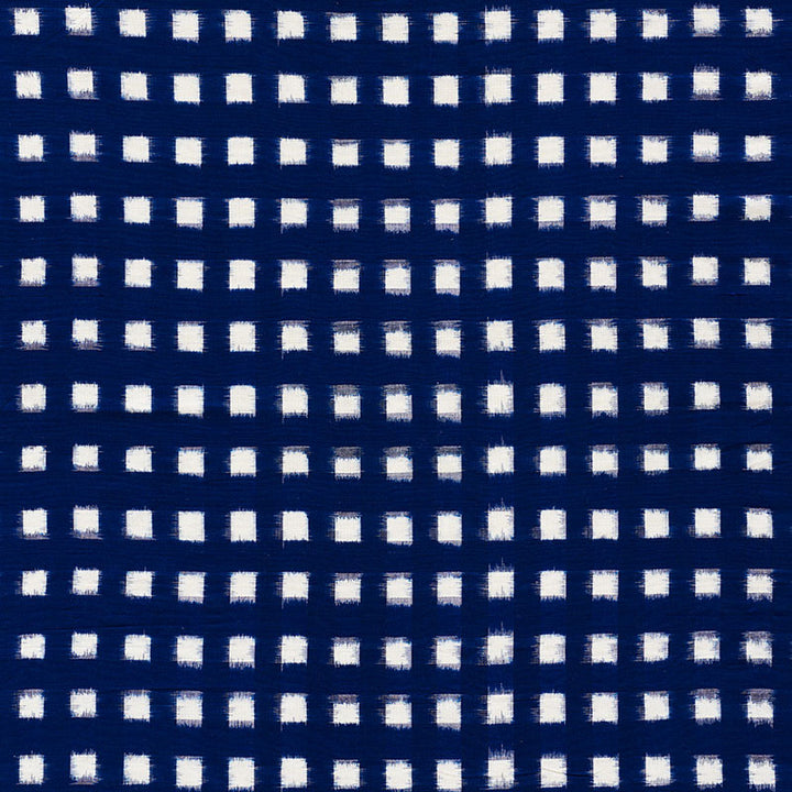 Heiho Ikat Indigo 72350 by Schumacher Designer Fabric MINGEI See Sample INDIA - </p><p>Repeat: Horizontal: 1 1/2" (3CM) and Vertical: 1 3/4" (4CM) 43 1/2" (110CM) - Swanky Fabrics -