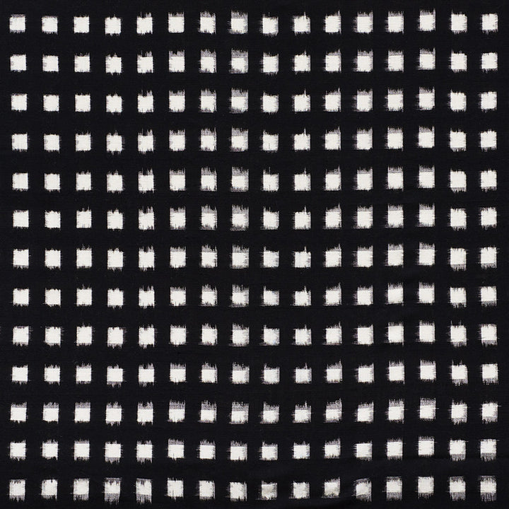 Heiho Ikat Black 72351 by Schumacher Designer Fabric Mingei 100% Cotton - Horizontal: 1.5 and Vertical: 1.75 43.5 - Swanky Fabrics -