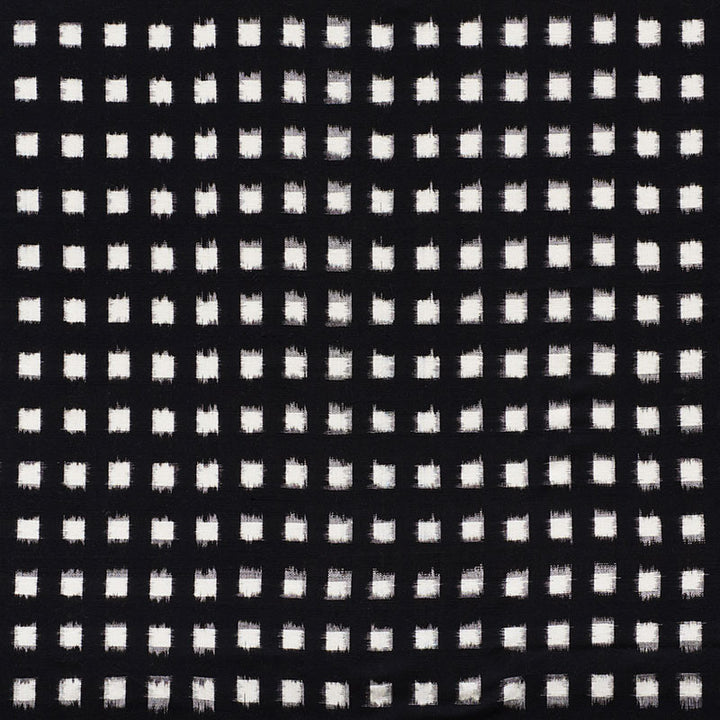 Heiho Ikat Black 72351 by Schumacher Designer Fabric MINGEI COTTON 100% INDIA </p><p>Repeat: Horizontal: 1 1/2" (3CM) and Vertical: 1 3/4" (4CM) 43.5 - Swanky Fabrics -
