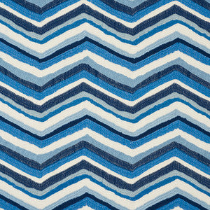 Shasta Embroidery Blue 72471 by Schumacher Designer Fabric