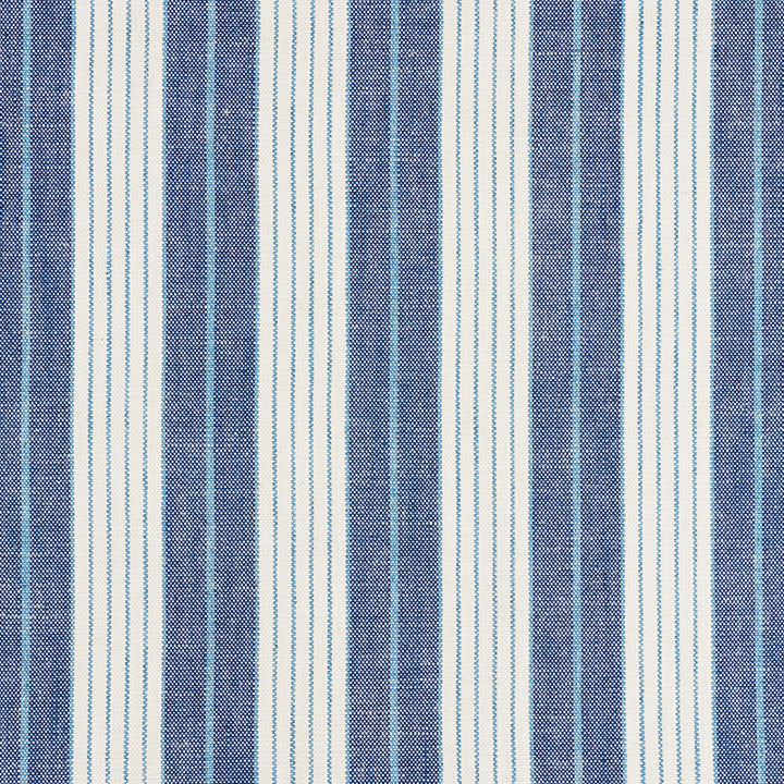 Horst Stripe Delft 72600 by Schumacher Designer Fabric Vogue-Living 45% Viscose, 23% Cotton, 22% Linen, 10% Polyester Martindale 35,000 Horizontal: 4.25 and Vertical: - 55 - Swanky Fabrics -