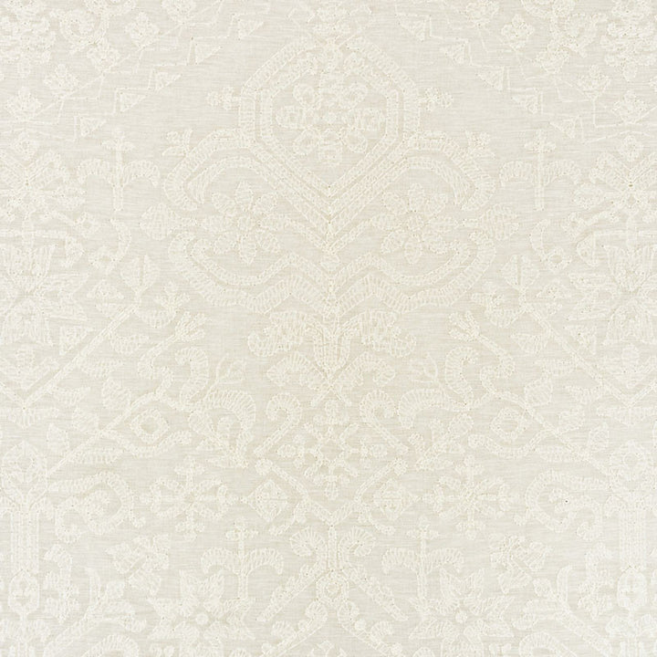 Camilla Sheer Ivory 72660 by Schumacher Designer Fabric SHEERS & CASEMENTS III LINEN 53% POLYESTER 27% INDIA </p><p>Repeat: Horizontal: 21 3/4" (55CM) and Vertical: 31 1/4" (79CM) 52.5 - Swanky Fabrics -