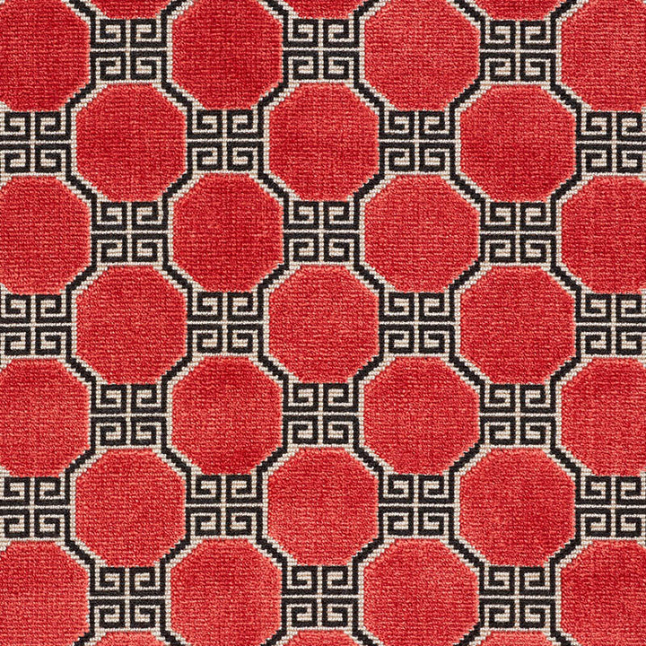 Octavia Velvet Ruby 72796 by Schumacher Designer Fabric CUT & PATTERNED VELVETS VISCOSE 69% COTTON 23% BELGIUM MARTINDALE 18,000 </p><p>Repeat: Horizontal: 2 1/2" (6CM) and Vertical: 2 1/2" (6CM) 53 - Swanky Fabrics -