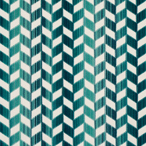 Chevron Strie Velvet Peacock 72813 by Schumacher Designer Fabric