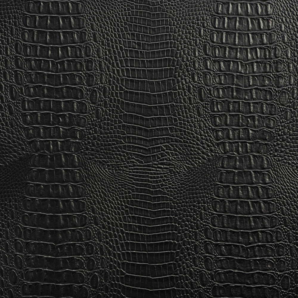 7283 Ebony by Charlotte Designer Fabric Exotics 100% Virgin Vinyl, 34oz. Asia Exceeds 200,000 Wyzenbeek Rubs (Heavy Duty) Horizontal: 10.5" x Vertical: 10.5" 54 Inches - Swanky Fabrics -