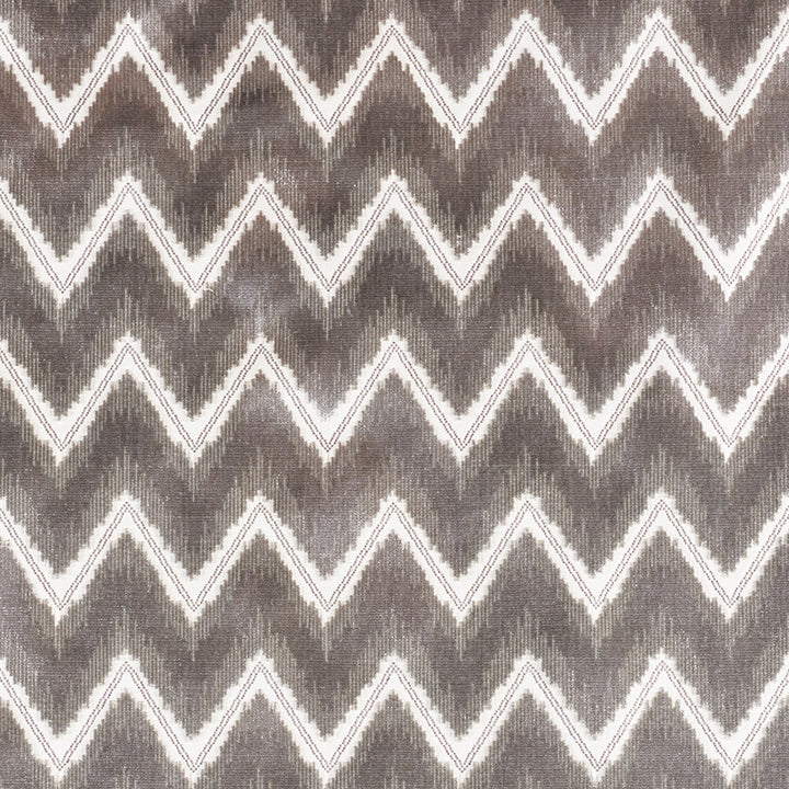 Chevron Velvet Grey 72841 by Schumacher Designer Fabric Cut-Patterned-Velvets 50% Cotton, 50% Viscose Martindale 60,000 Horizontal: 3.25 and Vertical: 4.25 54 - Swanky Fabrics -