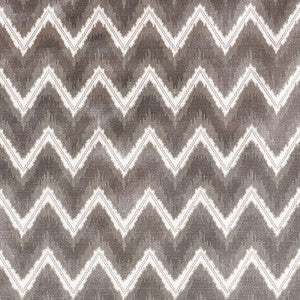 Chevron Velvet Grey 72841 by Schumacher Designer Fabric