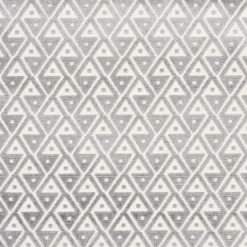 Hoffmann Velvet Silver 72991 by Schumacher Fabric Schumacher Fabric Hoffmann Velvet Silver 72991Fabric VISCOSE 56% INDIA </p><p>Repeat: H: HORZ. 2" (5CM) , V: VERT. 2" (5CM) 54 - Fabric Carolina -