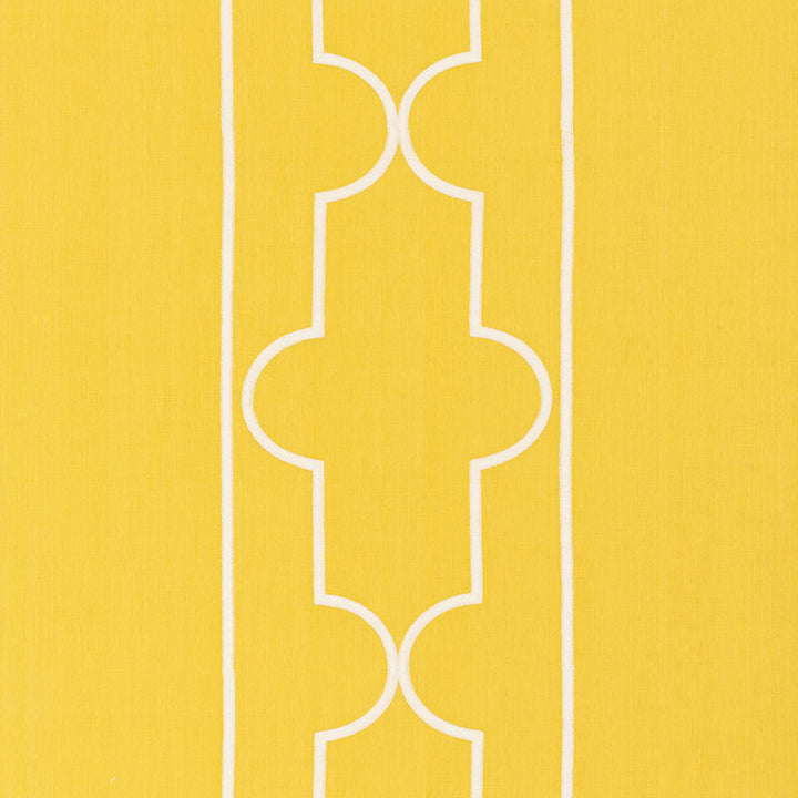 Limitless Lattice Yellow 73072 by Schumacher Designer Fabric ORIENT EXPRESS See Sample INDIA - </p><p>Repeat: Horizontal: 30" (76CM) and Vertical: 15 1/4" (39CM) 57 1/2" (146CM) - Swanky Fabrics -