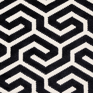 Ming Fret Velvet Black 73107 by Schumacher Designer Fabric