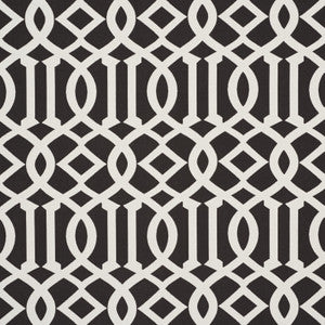 Imperial Trellis Indoor/Outdoor Black 73162 by Schumacher Designer Fabric