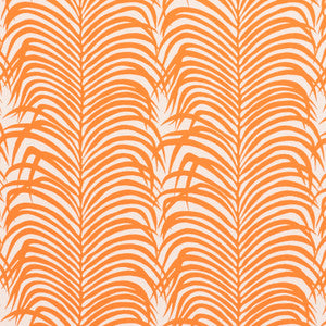 Zebra Palm Indoor/Outdoor Orange 73172 by Schumacher Designer Fabric