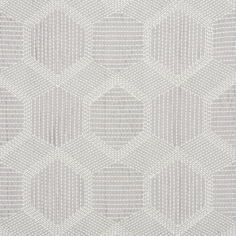 Tortuga Embroidery Grey 73201 by Schumacher Designer Fabric Au-Naturel 60% Polyester, 40% Viscose - Horizontal: 12.25 and Vertical: 14.75 49.5 - Swanky Fabrics -