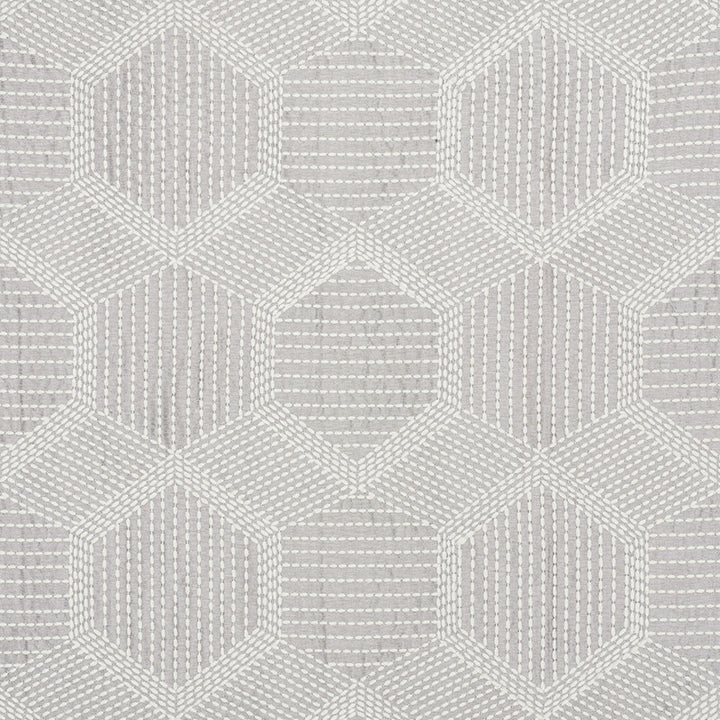 Tortuga Embroidery Grey 73201 by Schumacher Designer Fabric Au-Naturel 60% Polyester, 40% Viscose - Horizontal: 12.25 and Vertical: 14.75 49.5 - Swanky Fabrics -