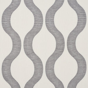 Ondata Charcoal 73222 by Schumacher Designer Fabric