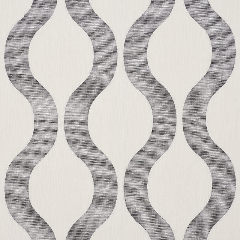 Ondata Charcoal 73222 by Schumacher Designer Fabric AU NATUREL COTTON 40% VISCOSE 33% INDIA MARTINDALE 15,000 </p><p>Repeat: Horizontal: 14 1/4" (36CM) and Vertical: 16" (41CM) 56.5 - Swanky Fabrics -