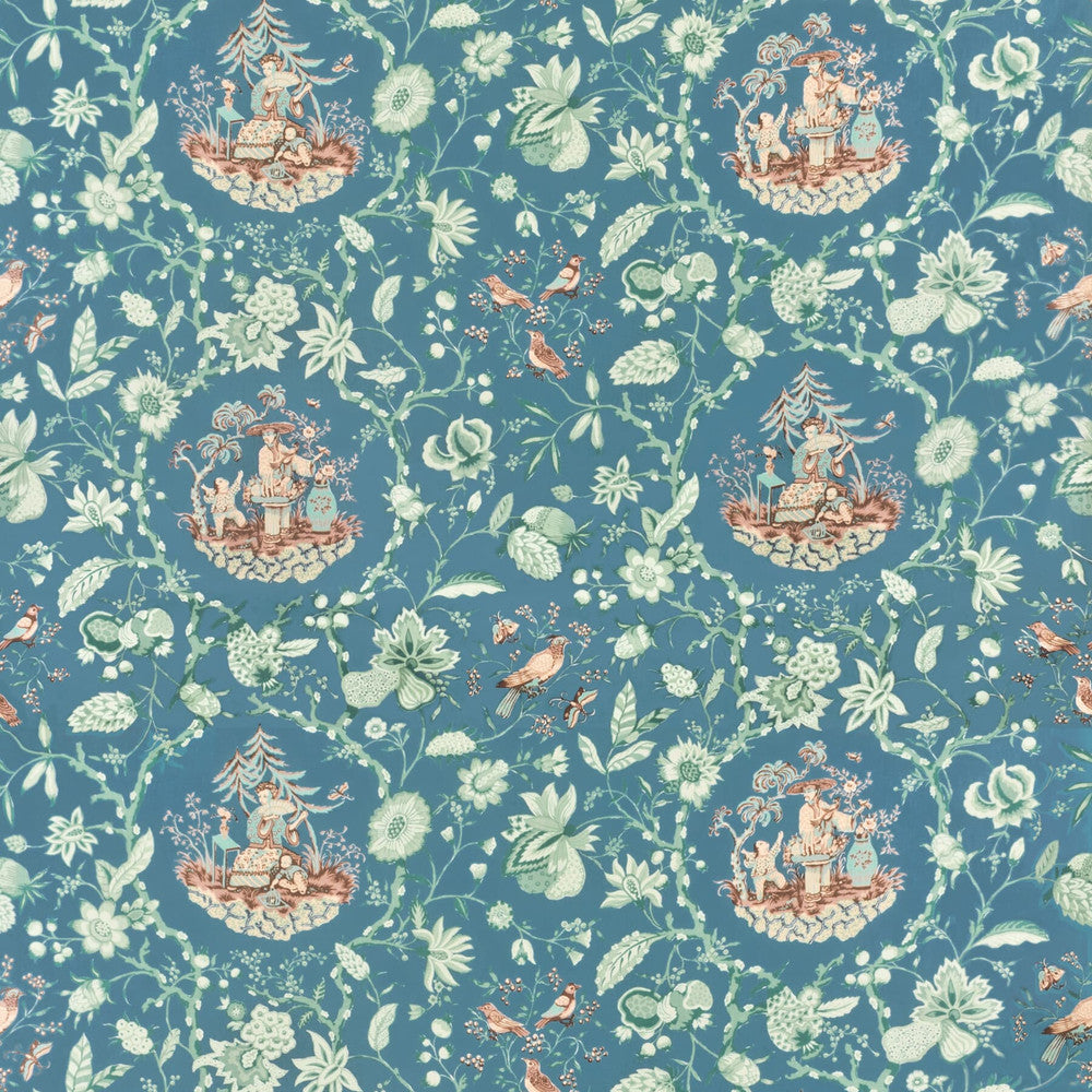 7324-49 Tea Garden by Bassett Mcnab Designer Fabric BASSETT MCNAB PRINTS 100%COT USA Horizontal: 0 and Vertical: 36 54 in - Swanky Fabrics -