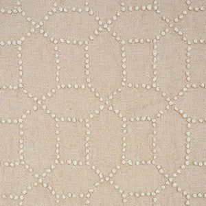 Vento Embroidery Natural 73280 by Schumacher Designer Fabric