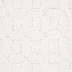 Vento Embroidery Ivory 73281 by Schumacher Designer Fabric