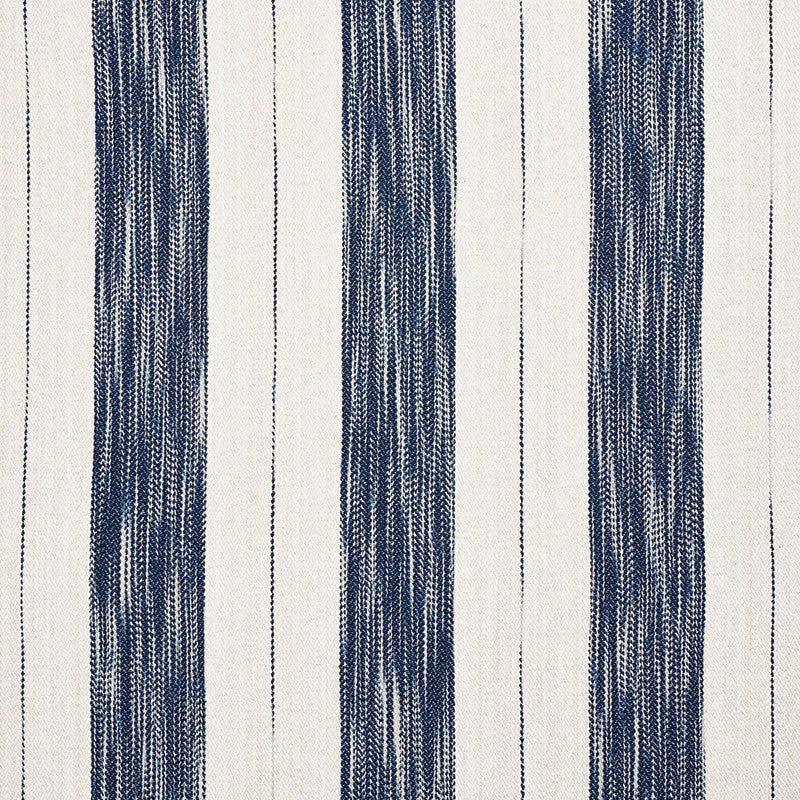 Arroyo Stripe Indigo 73311 by Schumacher Designer Fabric Au-Naturel 100% Cotton Martindale 35,000 Horizontal: 9 and Vertical: - 55 - Swanky Fabrics -