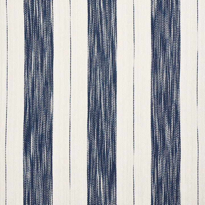 Arroyo Stripe Indigo 73311 by Schumacher Designer Fabric Au-Naturel 100% Cotton Martindale 35,000 Horizontal: 9 and Vertical: - 55 - Swanky Fabrics -