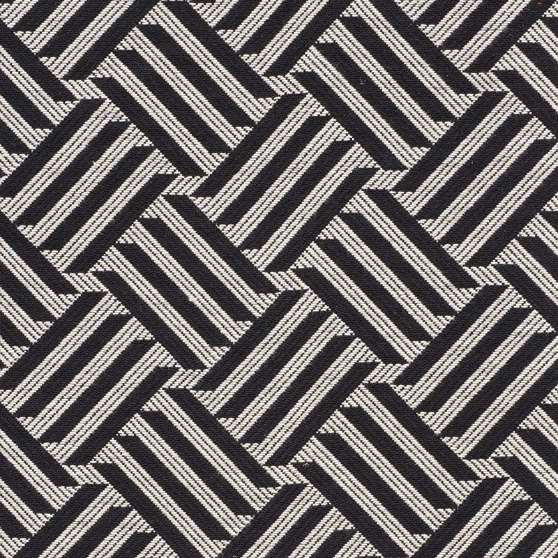 Cross Hatch Black 73451 by Schumacher Fabric Schumacher Fabric Cross Hatch Black 73451Fabric LINEN 42% ITALY </p><p>Repeat: H: HORZ. 4 1/2" (11CM) , V: VERT. 4 1/2" (11CM) 55.5 - Fabric Carolina -