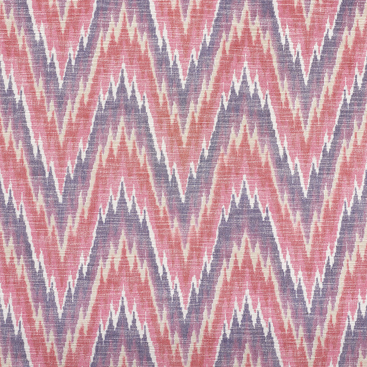 Ibiza Flamestitch Berry 73462 by Schumacher Designer Fabric Happy-Together 100% Cotton - Horizontal: 8.75 and Vertical: 8 53 - Swanky Fabrics -