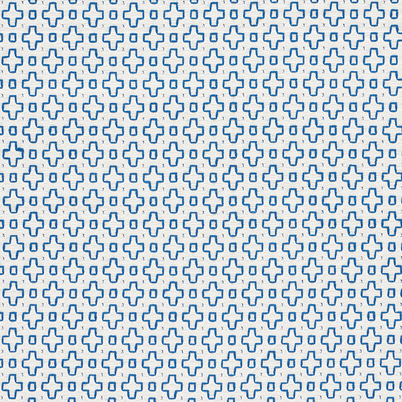 Scout Embroidery Blue 73560 by Schumacher Fabric Schumacher Fabric Scout Embroidery Blue 73560Fabric COTTON 100% INDIA </p><p>Repeat: H: HORZ. 1 1/4" (3CM) , V: VERT. 1 1/2" (4CM) 54.5 - Fabric Carolina -