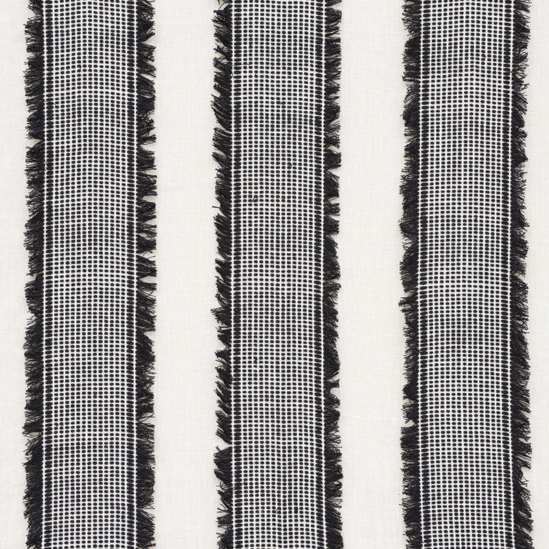 Tulum Black 73591 by Schumacher Designer Fabric HAPPY TOGETHER See Sample INDIA - </p><p>Repeat: Horizontal: 8 1/4" (21CM) and Vertical: - 49 1/2" (126CM) - Swanky Fabrics -