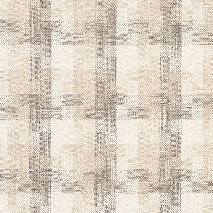 Boro Plaid Natural 73742 by Schumacher Designer Fabric FOLK ART See Sample INDIA - </p><p>Repeat: Horizontal: 6 1/8" (16CM) and Vertical: 7" (18CM) 55 1/2" (141CM) - Swanky Fabrics -