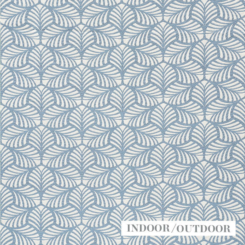 Sonia II Sky 73821 by Schumacher Designer Fabric Indoor-Outdoor-Wovens 97% Acrylic, 3% Polyamid Martindale 30,000 Horizontal: 13.5 and Vertical: 6.5 54 - Swanky Fabrics -