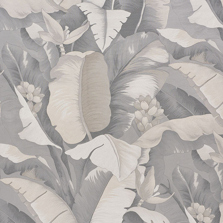 Botanico Platinum 73891 by Schumacher Designer Fabric Modern-Botanicals 51% Viscose, 30% Cotton, 19% Silk - Horizontal: 27.125 and Vertical: 37.5 54.25 - Swanky Fabrics -